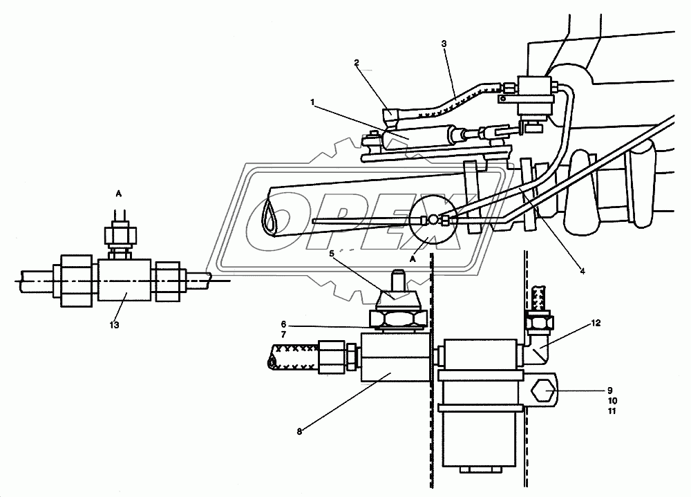 Схема установки клапана управления горным тормозом. ЛиАЗ-525625 с механической КПП